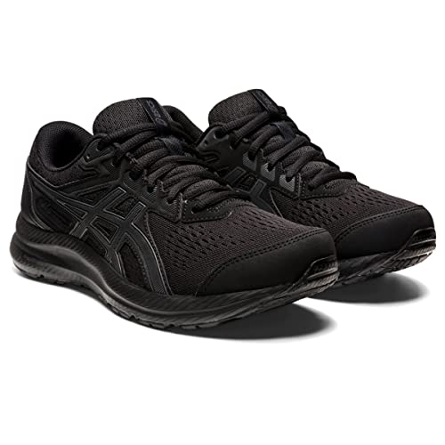 ASICS Women's Gel-Contend 8 Running Shoes, 10, Black/Carrier Grey