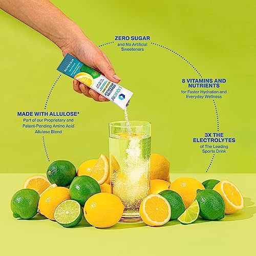 Liquid I.V. Sugar-Free Hydration Multiplier - Lemon Lime – Hydration Powder Packets | Electrolyte Drink Mix | Easy Open Single-Serving Stick | Non-GMO | 14 Sticks