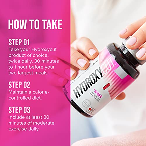 Hydroxycut + Women Pills with Biotin & Collagen | Hair Nails and Skin Vitamins | Iron Supplement | Energy Pills, 60 Count (2 Pack)