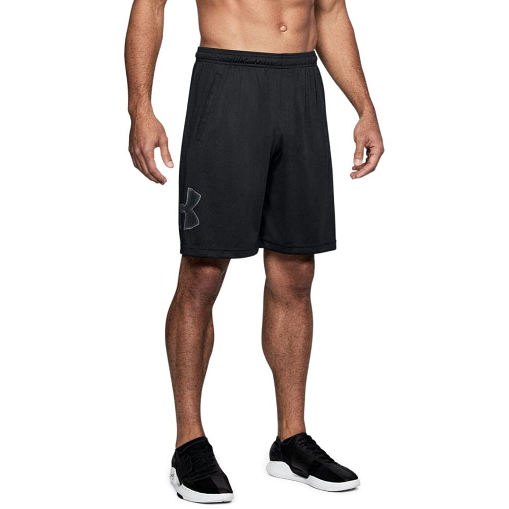 Under Armour Mens Tech Graphic Short , Black (001)/Graphite , X-Large