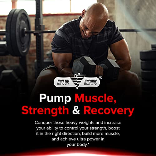 Influx Inspire Testosterone Booster for Men - Test Booster for Stamina, Endurance & Strength - 60 Capsules