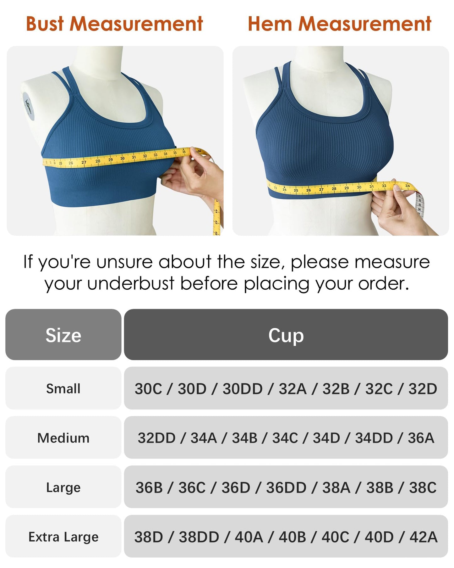 Sports Bras for Women HIigh Support, Criss-Cross Back Padded Strappy High Impact Sports Bras for Women Large Bust(0001_Black+White+Blue_M)