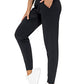 THE GYM PEOPLE Womens Joggers Pants with Pockets Athletic Leggings Tapered Lounge Pants for Workout, Yoga, Running, Training (Small, Black)
