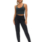 THE GYM PEOPLE Womens Joggers Pants with Pockets Athletic Leggings Tapered Lounge Pants for Workout, Yoga, Running, Training (Small, Black)