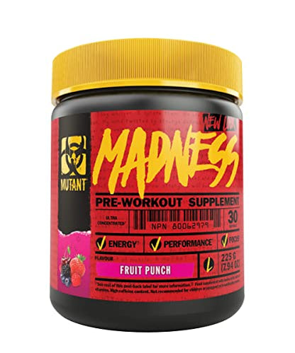Mutant | Madness and Madness All-in | Double Pre-Workout Bundle | Fruit Punch and Melon Candy | Branded Stainless Steel Shaker | 30 Serving + 18 Serving