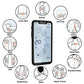Tens Unit Muscle Stimulator 24 Massage Mode Tens EMS Machine Device Touchscreen Massager Intensity Deep Tissue Shoulder Pain Relief Sciatica Tendonitis Plantar Fasciitis