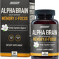 ONNIT Alpha Brain Premium Nootropic Supplement, 90 Count, for Men & Women - Caffeine-Free Focus Capsules for Concentration, Brain & Memory Support - Brain Booster Cat's Claw, Bacopa, Oat Straw