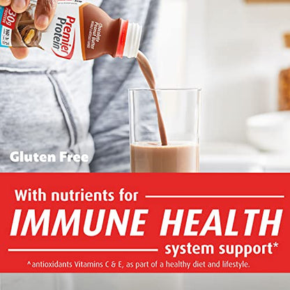 Premier Protein Shake, Chocolate Peanut Butter Liquid, 30g Protein, 1g Sugar, 24 Vitamins & Minerals, Nutrients to Support Immune Health, gluten free, 11.5 Fl Oz, Pack of 12