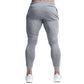 BUXKR Men's Slim Joggers Workout Pants for Gym Running and Bodybuilding Athletic Bottom Sweatpants with Deep Pockets,Dark Grey&Light Grey,XL