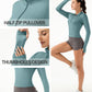 GGOV Crop Tops Women's Long Sleeve Workout Shirt with Half Zip Closure, Slim Fit, and Buttery-Soft Fabric Green M