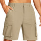 COOFANDY Mens Hiking Shorts Quick Dry Cargo Shorts Lightweight Work Shorts Big and Tall Summer Shorts for Fishing Khaki