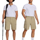 COOFANDY Mens Hiking Shorts Quick Dry Cargo Shorts Lightweight Work Shorts Big and Tall Summer Shorts for Fishing Khaki