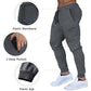 BUXKR Men's Slim Joggers Workout Pants for Gym Running and Bodybuilding Athletic Bottom Sweatpants with Deep Pockets,Dark Grey&Light Grey,XL
